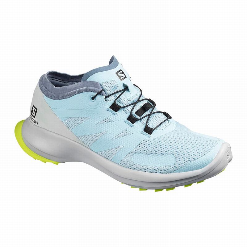 Salomon SENSE FLOW W Zapatillas Trail Running Mujer - Azules / Amarillo - Colombia (57431-GXNH)